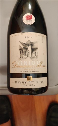 Bourgondië Givry Premier Cru Domaine Masse En Veau 2012
