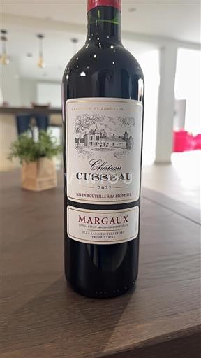 Bordeaux Margaux Château Cusseau 2022