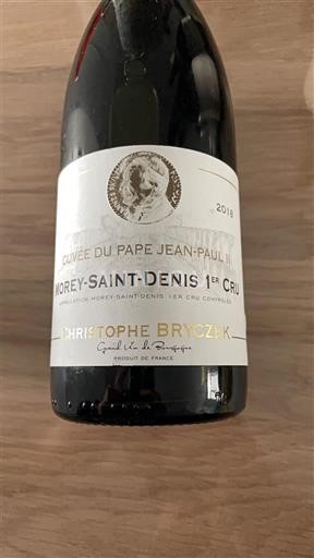 Burgundy Morey-Saint-Denis Premier Cru Christophe Bryczek du Pape Jean-Paul II 2018