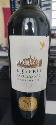 Bordeaux Haut-Médoc Château Agassac L'Esprit d'Agassac 2017