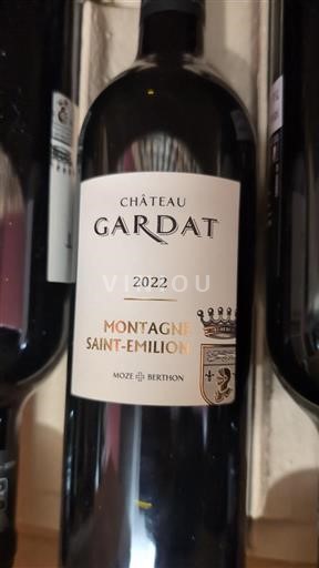 Bordoja Montagne-saint-émilion Château Gardat 2022