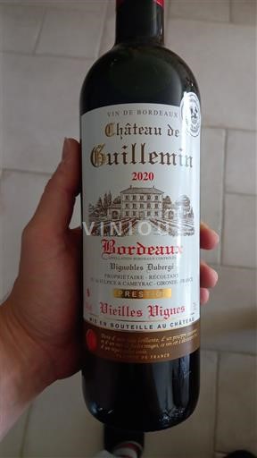 Bordeaux Château Guillemin Vielles Vignes 2020