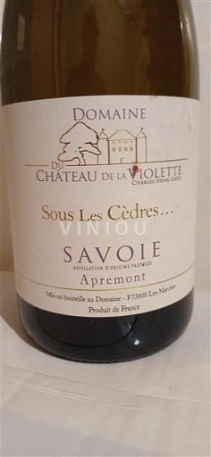 Savoie và Bugey Apremont Domaine De la Violette Sous Les Cèdres 2022