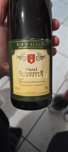 Alsace Gewurztraminer Vendanges Tardives Paul Schoepfer Gewurztraminer Vendanges Tardives 2005