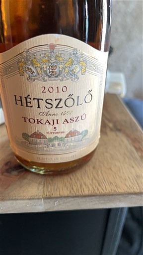 Tokaj Không được chỉ định Hétszolo Tokaji Aszú 5 Puttonyos 2010