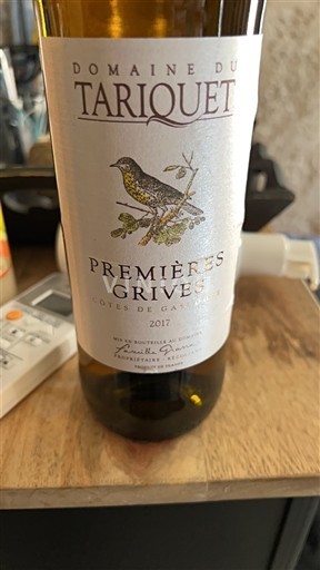 Tây Nam Côtes de Gascogne Domaine Tariquet Premières Grives 2017