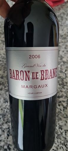 Bordeaux Margaux Baron de Brane 2006