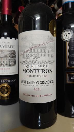 Bordeaux Saint-Émilion Grand Cru Château Monturon Terre Rouge 2021
