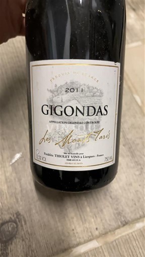Valle del Ródano Gigondas Frédéric Thiriet Vins Les Monts Taris 2011