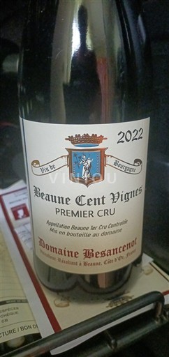 Burgundy Beaune Premier Cru Domaine Besancenot Beaune Cent Vignes 2022