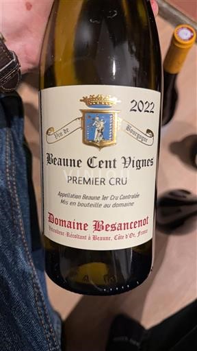 Borgogna Beaune Premier Cru Domaine Besancenot Beaune Cent Vignes 2022