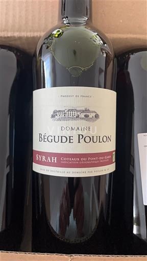 Languedoc và Roussillon Coteaux du Pont du Gard Domaine Bégude Poulon Syrah Không niên vụ