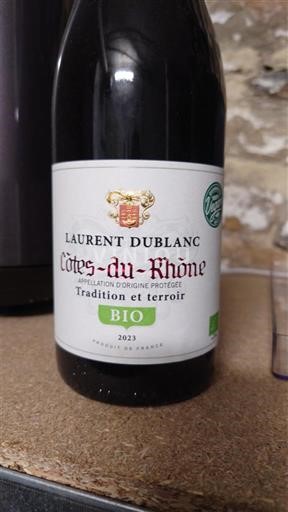 Thung lũng Rhône Côtes-du-rhône Laurent Dublanc Tradition et Terroir 2023