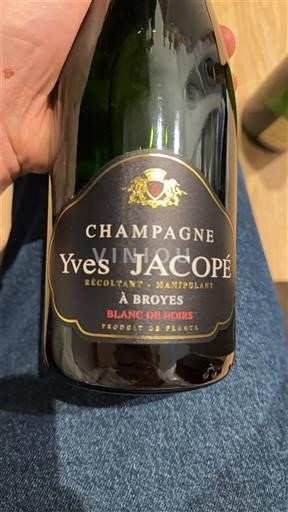 Champaña Champán Yves Jacopé Blanc de Noirs Sin añada