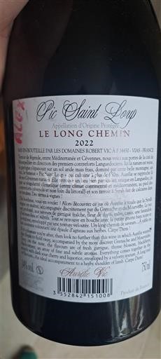 Languedoque Pic-saint-loup Domaine Clavel Le Long Chemin 2022