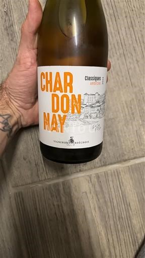Vin Blanc sec Classiques Chardonnay Vignerons Ardéchois Non millésimé France Alpes et pays Rhodaniens Ardèche IGP