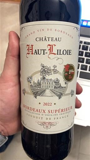 Bordeaux Bordeaux Supérieur Château Haut-Liloie 2022
