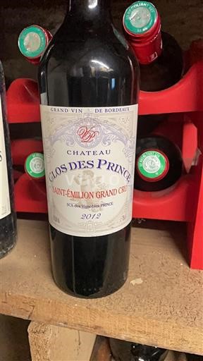 Bordeaux Saint-Émilion Grand Cru Grand Cru Château Clos des Prince 2012