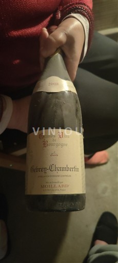 Vin Rouge sec Moillard 2008 France Bourgogne Gevrey-chambertin AOC