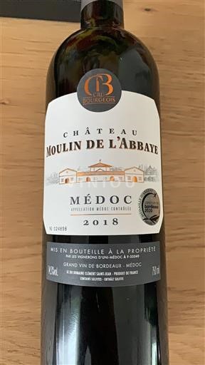 Bordeaux Médoc Cru Bourgeois Château Moulin de l'Abbaye 2018