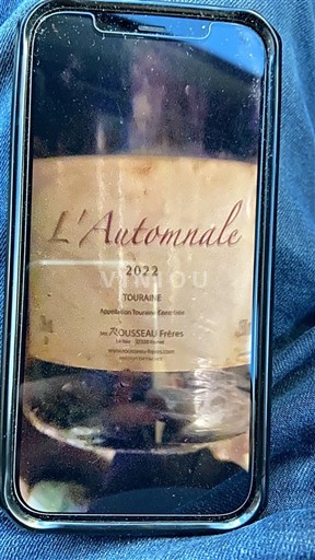 Valle della Loira Touraine Rousseau Frères L'Automnale 2022