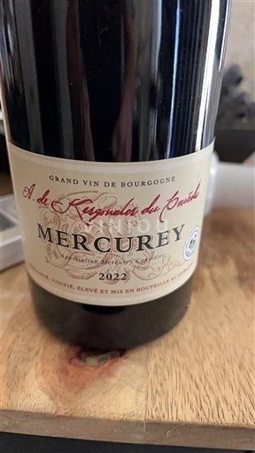 Bourgogne Mercurey A. de kergoualer du Couedic 2022