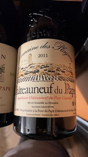 Vale do Ródano Châteauneuf-du-Pape Domaine Des Plagnes 2011