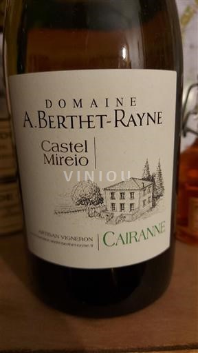 Thung lũng Rhône Cairanne Domaine A. Berthet-Rayne Castel Mireio 2022