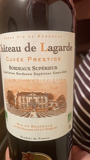 Bordeaux Bordeaux Supérieur Château Lagarde Prestige 2022