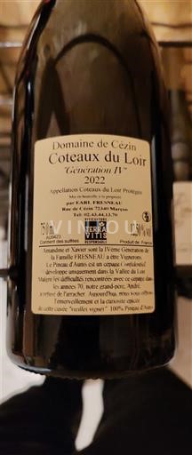 Thung lũng sông Loire Coteaux-du-Loir Domaine Cézin Cencaution II 2022