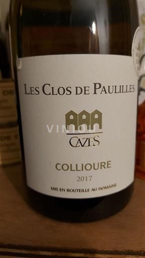 Roussillon Collioure Les Clos de Paulilles Cazes 2017