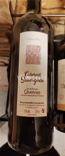 Languedoc và Roussillon Cévennes Vignerons Cévenols Cabernet Sauvignon Không niên vụ
