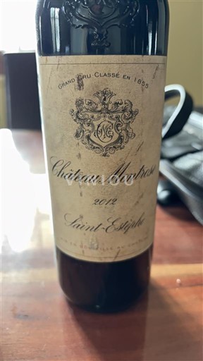 Bordeaux Saint-Estèphe Grand Cru Château Montrose 2012