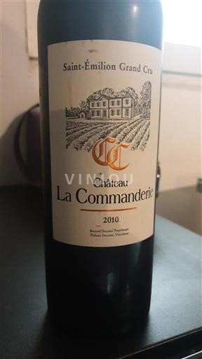 Bordéus Saint-Émilion Grand Cru Grand Cru Château La Commanderie 2010