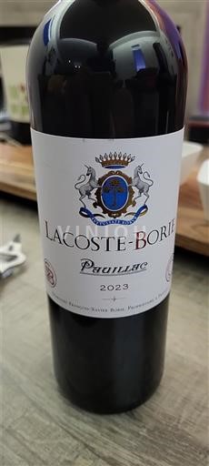 Bordeaux Pauillac Lacoste Borie 2023