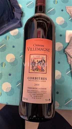 Langvedok Corbières Château Villemagne Terroir de Lagrasse 2008