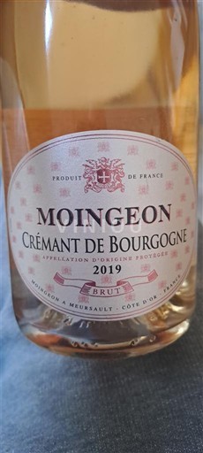 Burgundi Crémant de Bourgogne Moingeon 2019