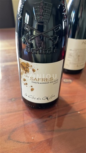 Vin Rouge sec Les Safres Le Clos du Caillou 2020 France Vallée du Rhône Châteauneuf-du-pape AOC bio