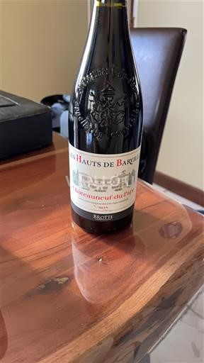 Vale do Ródano Châteauneuf-du-Pape Brotte Les Hauts de Barville Não Sazonado