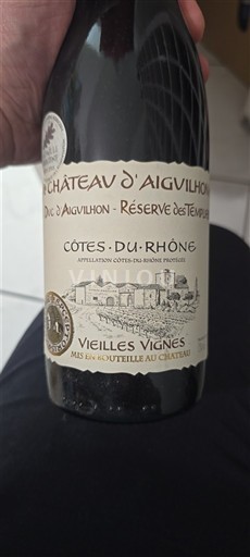 Vale do Ródano Côtes-do-Ródano Château Aiguilhon Duc d'Aiguilhon - Réserve des Templiers Vieilles Vignes 2017