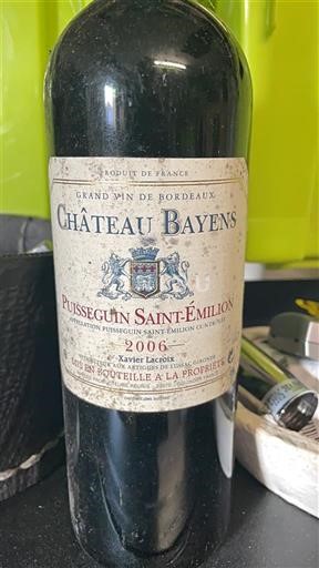 Bordéus Puisseguin-saint-émilion Château Bayens 2006