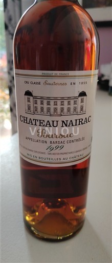 Bordeaux Barsac Grand Cru Château Nairac 1999