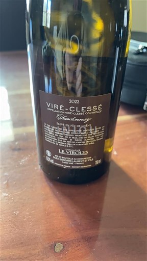 Bourgogne Viré-clessé Le Viréloys 2022
