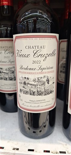 Bordeaux Bordeaux Supérieur Château Vieux Cruzelle 2022