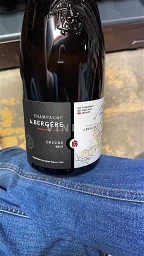 Champagne Sâm-panh A. Bergère Origine Brut Không niên vụ