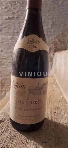 Bourgogne Mercurey Premier Cru Jaffelin 1er Cru Clos de Paradis 2006