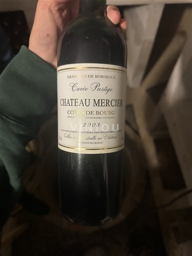 Bordeaux Côtes-de-bourg Château Mercier Prestige 2003