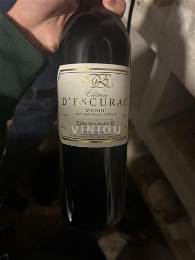 Bordéus Médoc Cru Bourgeois Château Escurac 2003