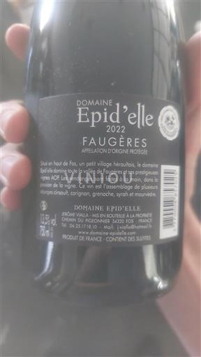 Languedoc Faugères Domaine Epid’elle 2022