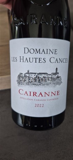 Thung lũng Rhône Cairanne Domaine Les Hautes Cances 2022